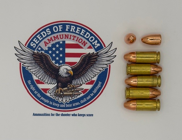 9mm Ladder of 100gr Remanufactured Ammunition Ladder Pack — Hand Loaded — 25 rounds of 5 powder levels